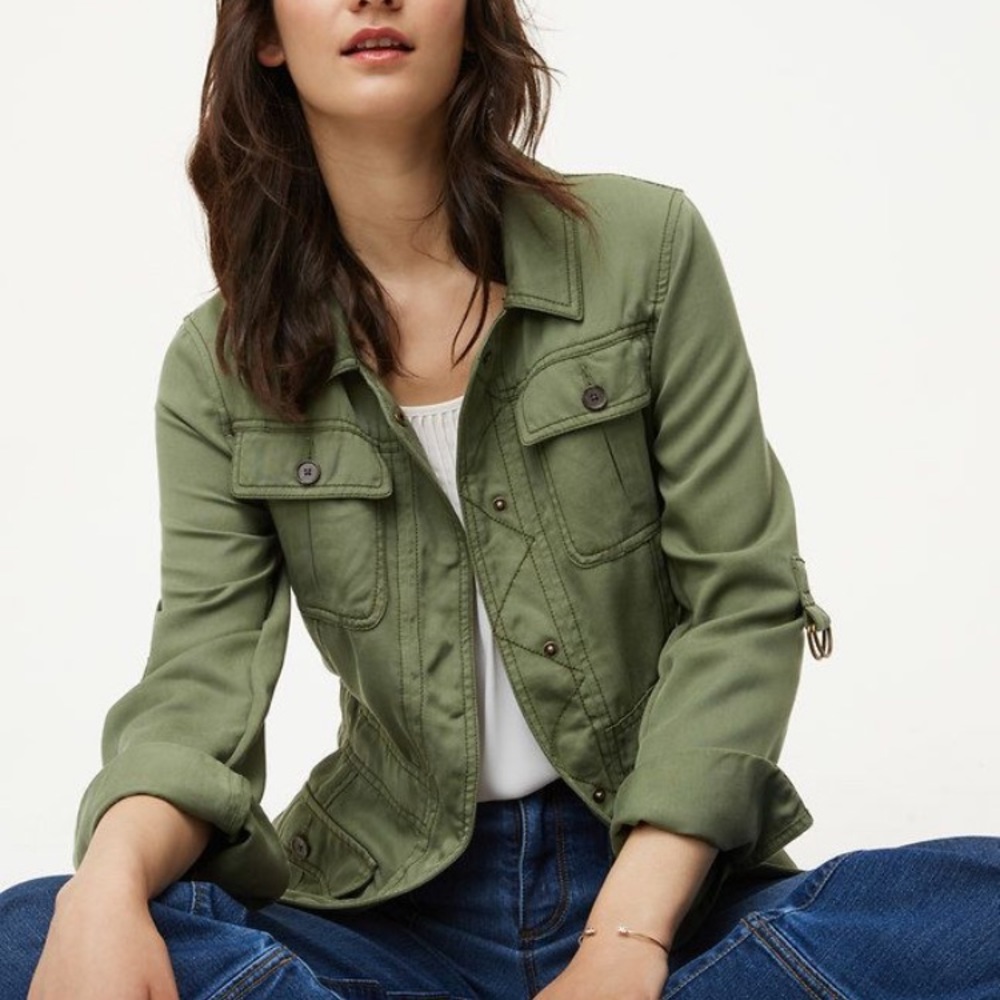 LOFT Green Field Jacket Petite